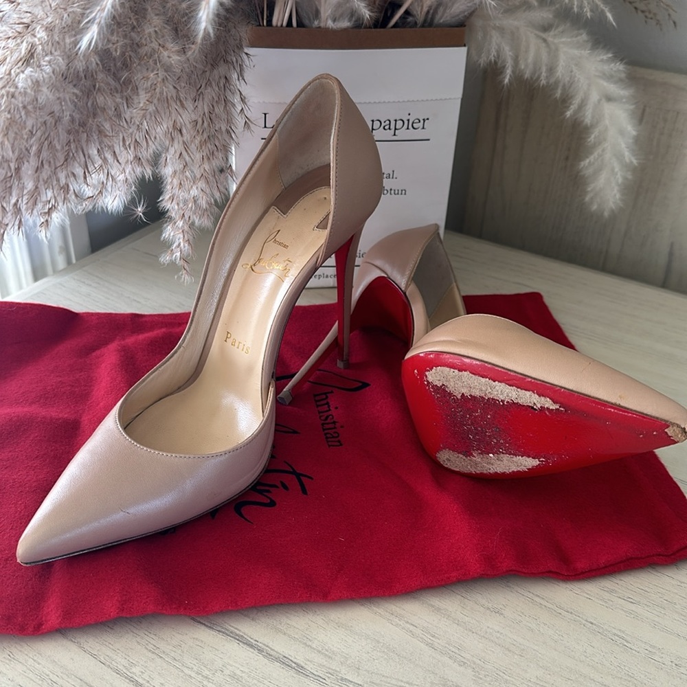 Iriza 100 Nappa Nude Christian Louboutin Paris size 39 - Picture 6 of 7